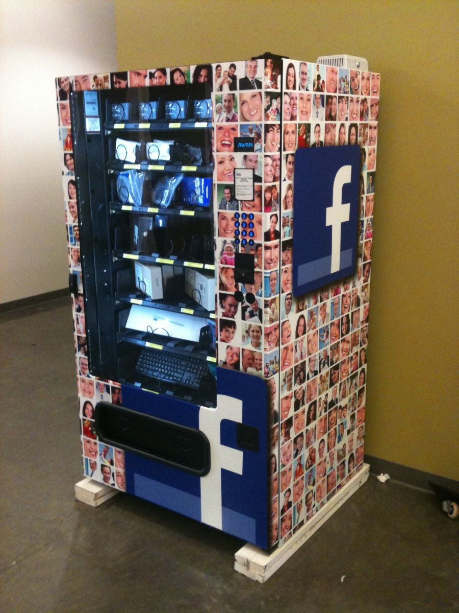 facebook's got an e-vending machine for electronics!
